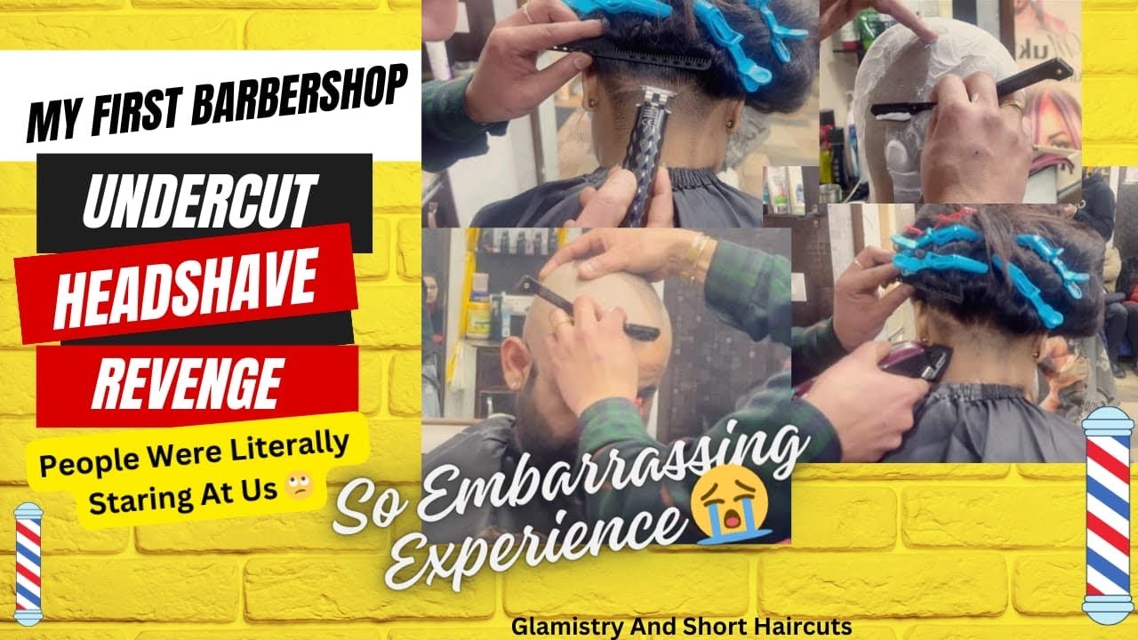 Indian couple haircut vlog ✂️ My First Undercut in barbershop 🪒 Forced smooth Headshave💈Haircut vlog