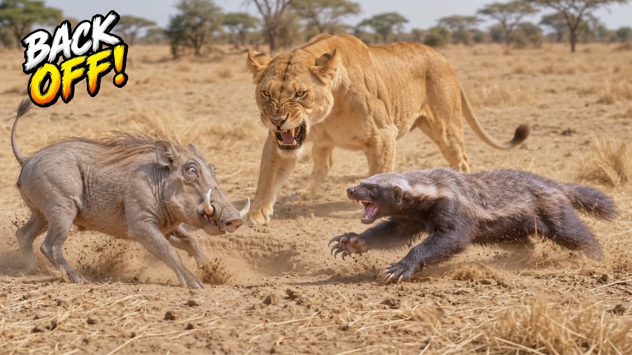 Honey Badger vs Lioness : Battle for the Warthog Piglets | Wildlife Documentary