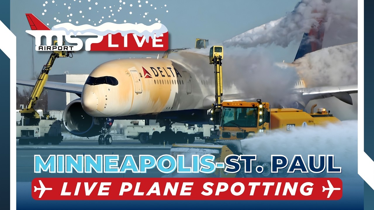 🔴 LIVE WINTER AIRPORT ACTION W/ DEICING OPS! ❄ MSP AIRPORT ❄ 2/20/26