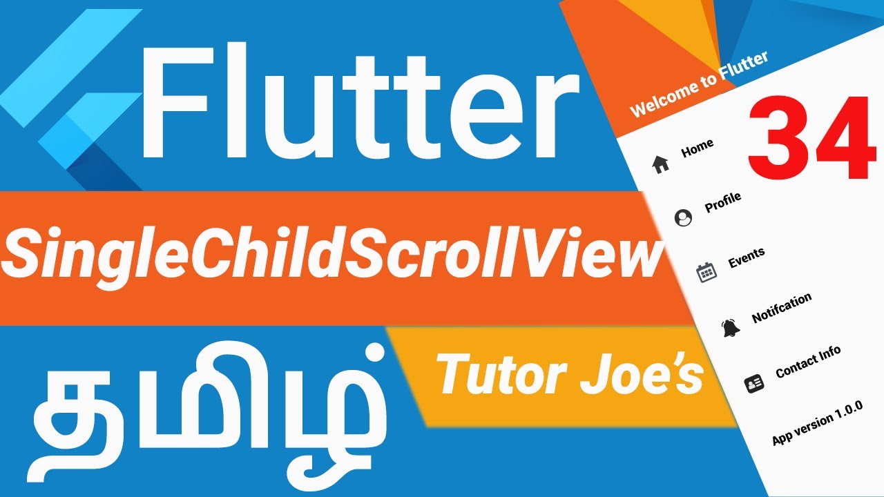 SingleChildScrollView Widget in Flutter தமிழ் | Complete Widget Properties in Flutter in Tamil