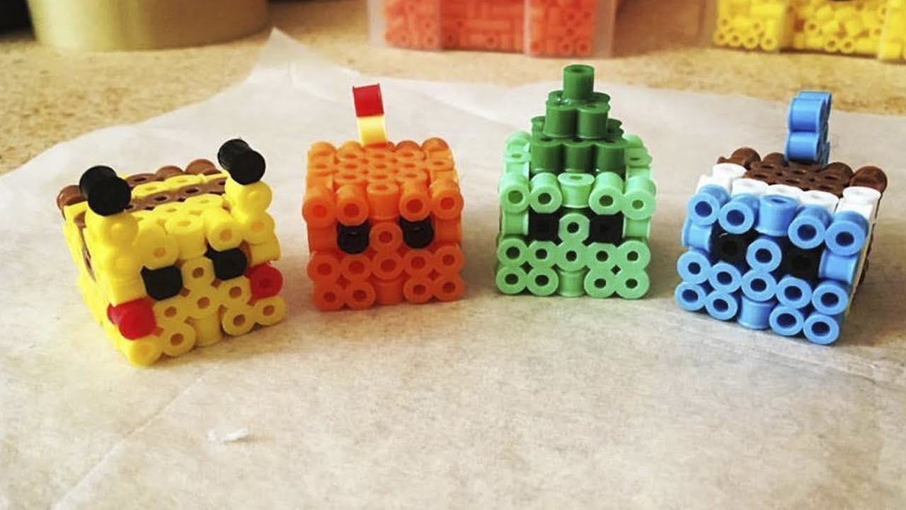 PokeMon PIKACHU Tutorial Бусины Perler Бусины Hama Бусины Artkal Fuse Beads DIY