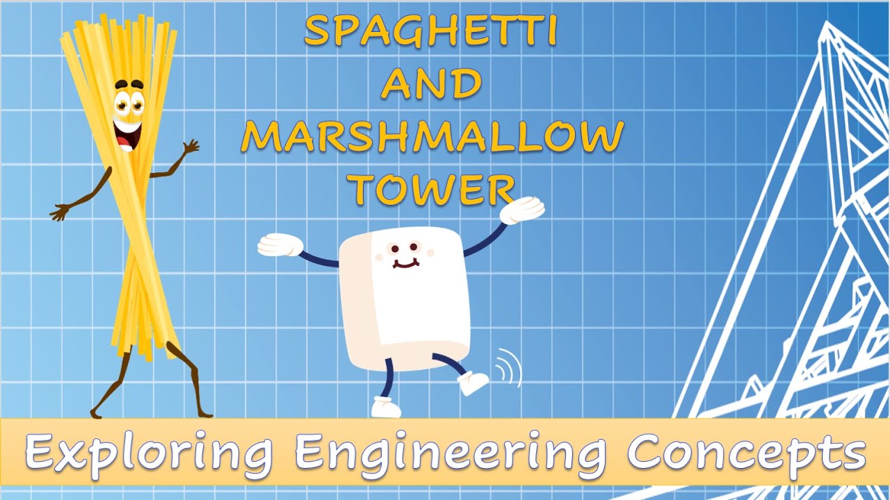 Spaghetti and Marshmallow Tower #justaflower #etwinning #steam #stem #marshmallow