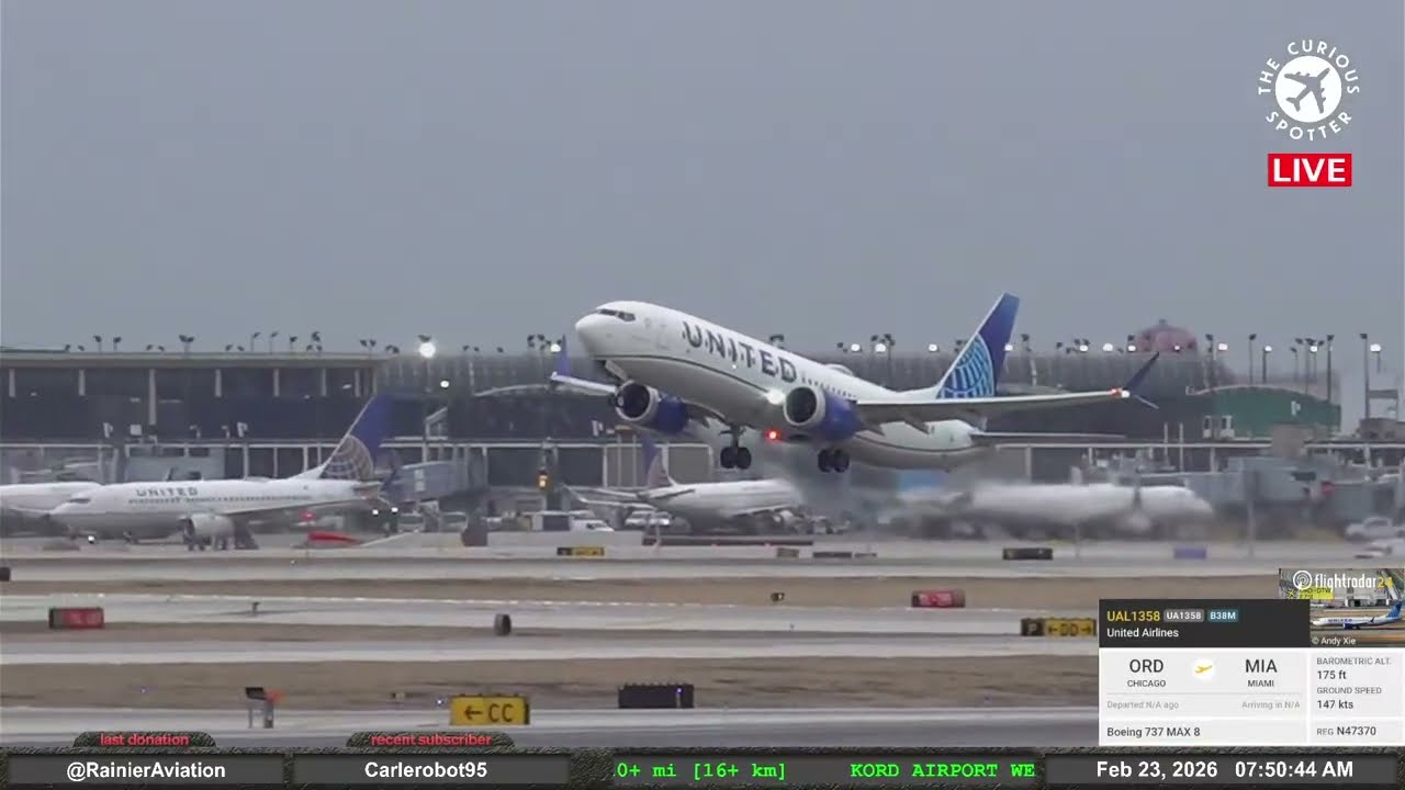🔴 LIVE CROSSWIND LANDINGS | Chicago Freeze Returns! 20°F at O’Hare