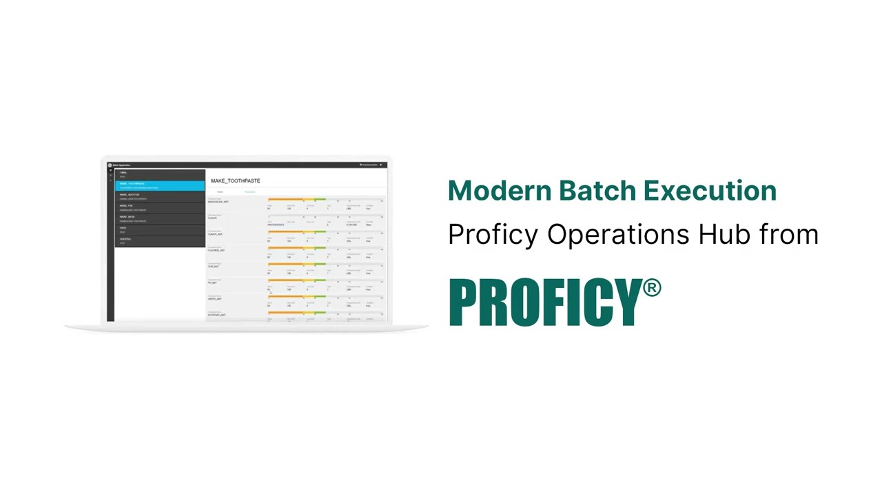 Современное пакетное выполнение с Proficy Operations Hub | Централизованная визуализация и управл...