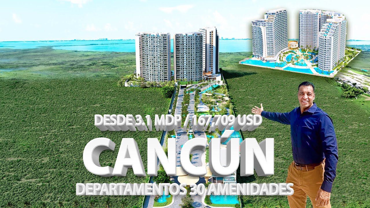 ¡Vive en Cancún! Departamentos con 30 Amenidades 🏝️ Frente a la Laguna Nichupté, Desde 3.1 MDP