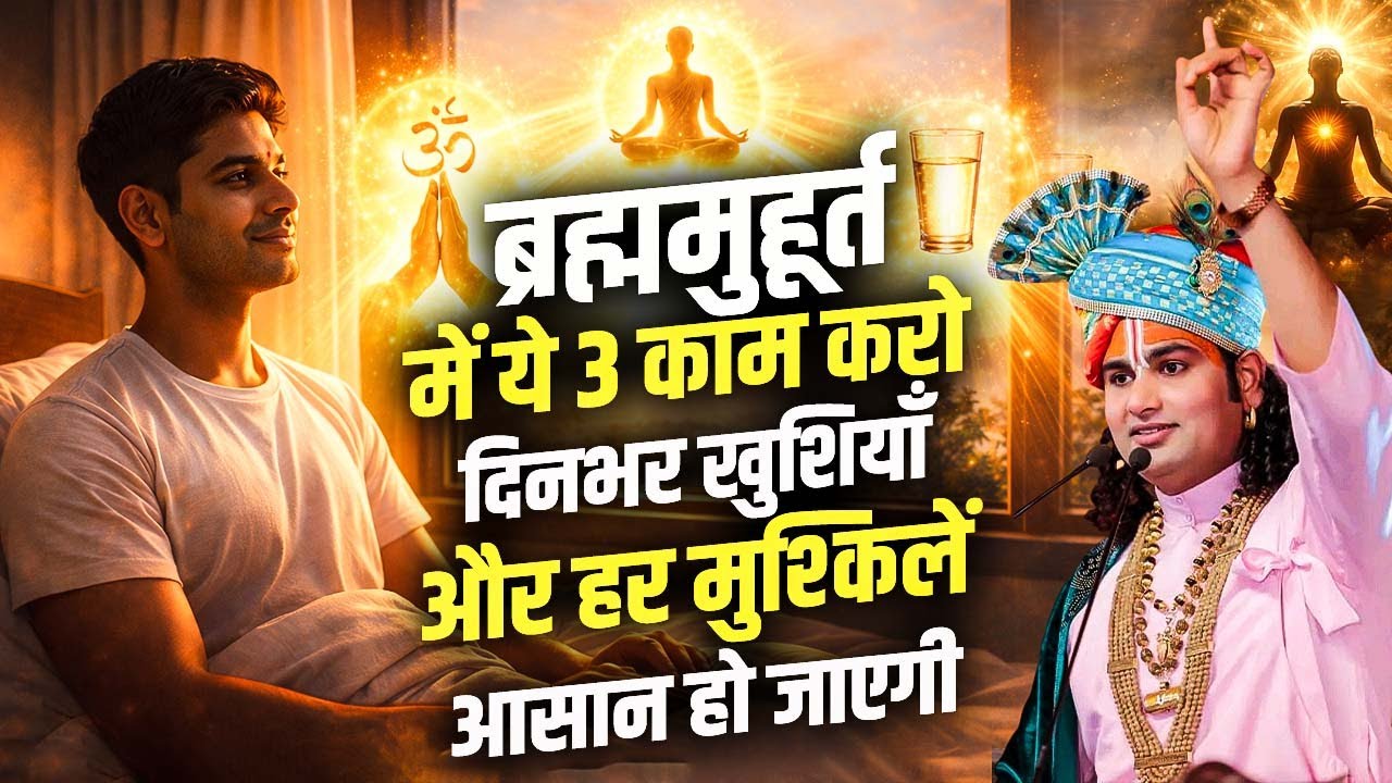 ब्रह्ममुहूर्त में ये 3 काम करो, दिनभर खुशियाँ और हर मुश्किलें आसान हो जाएगी ? Aniruddhacharya ji