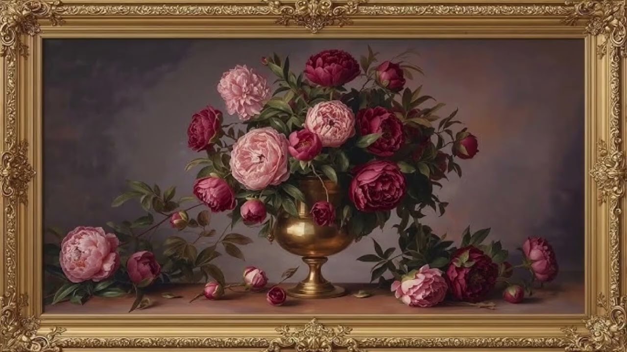 Beautiful Flower Painting Frame HD  TV Scenery1080p, h264