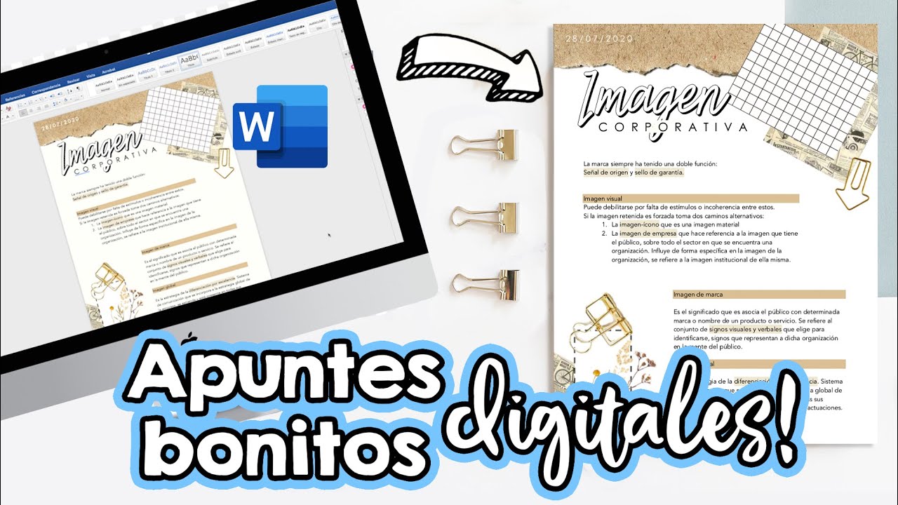 Apuntes bonitos en WORD!! Clases en línea! ✄ Barbs Arenas Art!