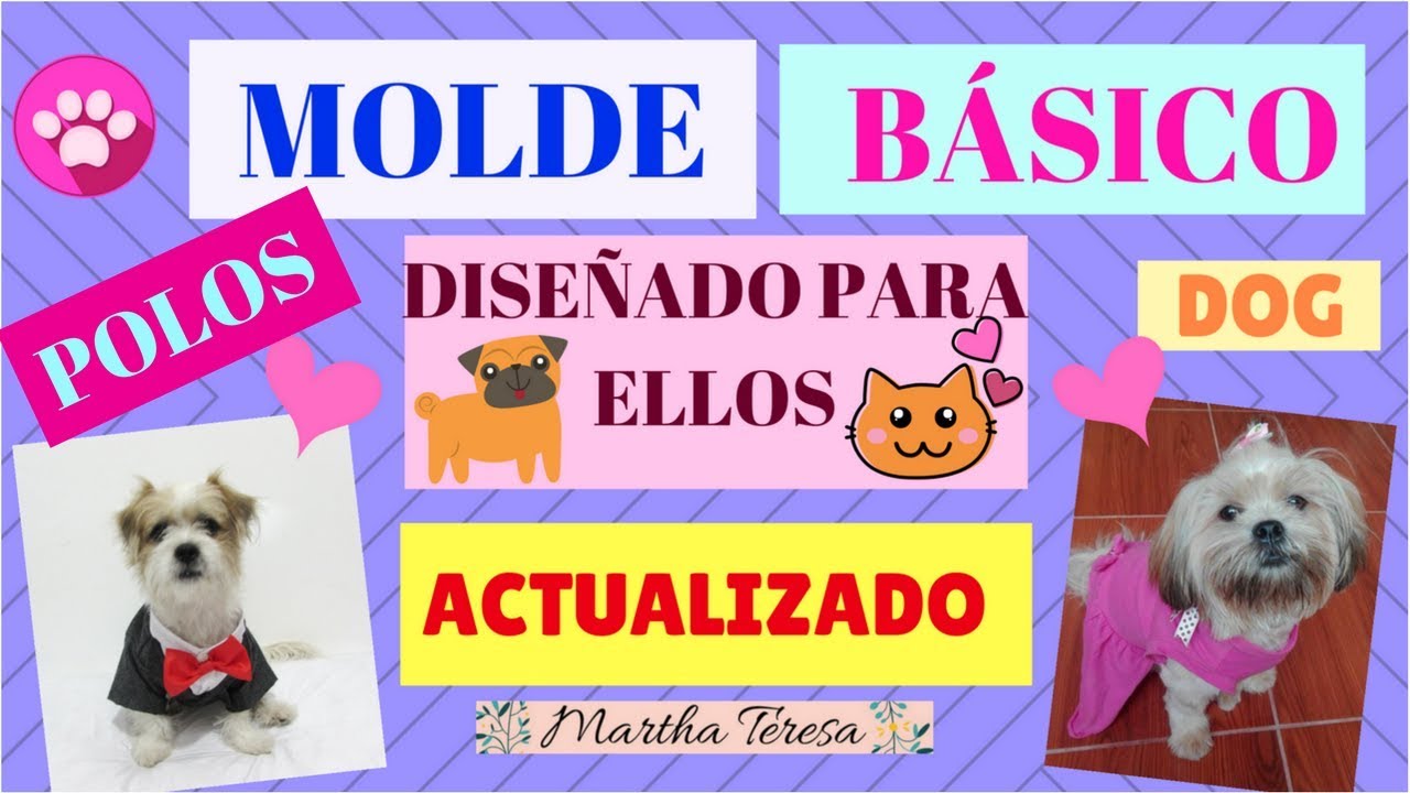 MOLDE BÁSICO DE POLO-Patrón Diseñado Para Perritos y Gatitos-Diy