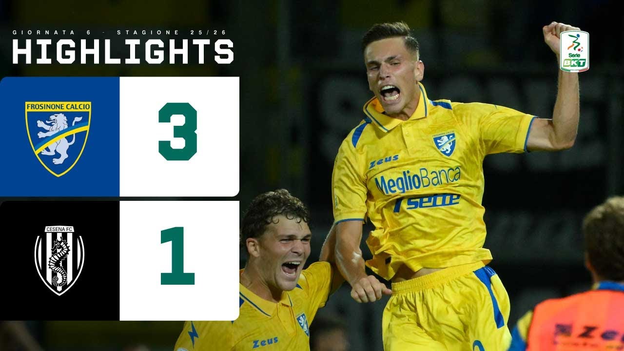 Frosinone-Cesena 3-1| RAIMONDO e GHEDJEMIS valgono i 3 punti per i padroni di casa | HL Serie BKT