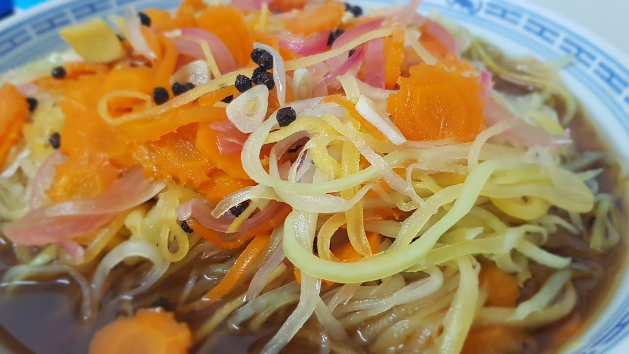 Закуска из маринованной филиппинской папайи | Маринованная папайя 010