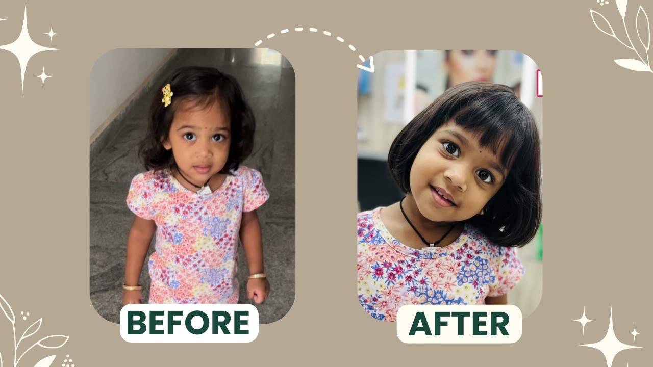 Akshu's new Haircut#cutebaby #youtube #hairstyle #haircut #babygirl #bhimavaram #godavari