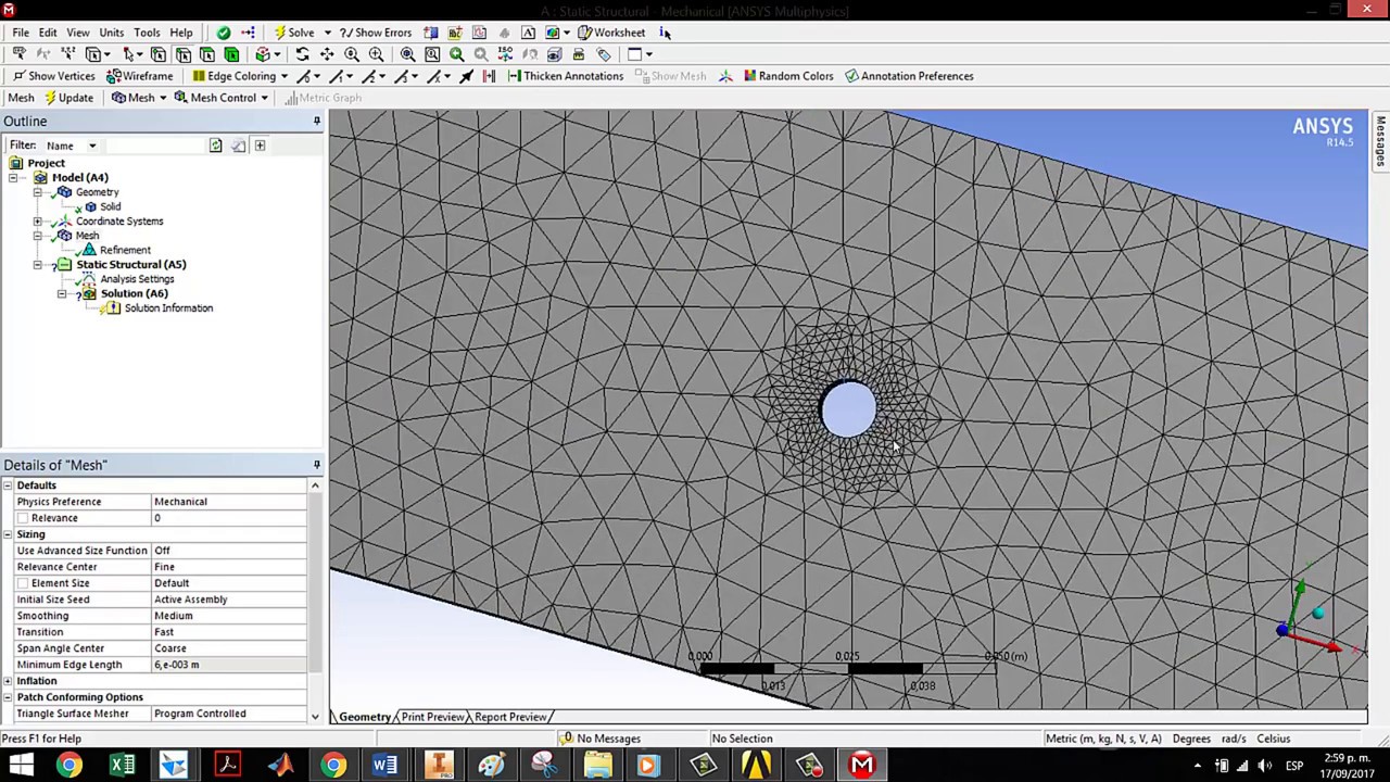 ☑️ Elementos finitos - Ansys workbench: Práctica 1