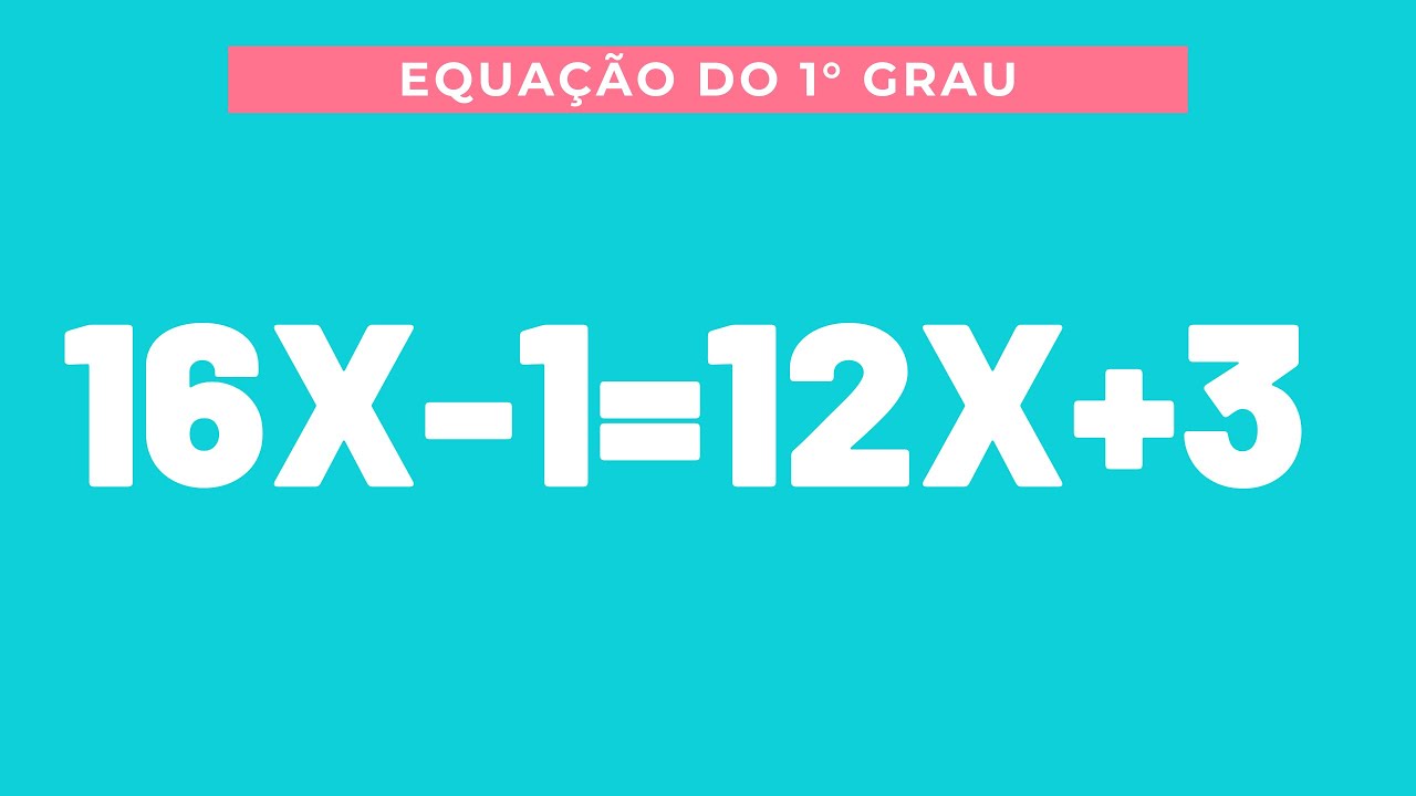 QUESTÃO 939 - MATEMÁTICA BÁSICA - EQUAÇÃO DO 1º GRAU