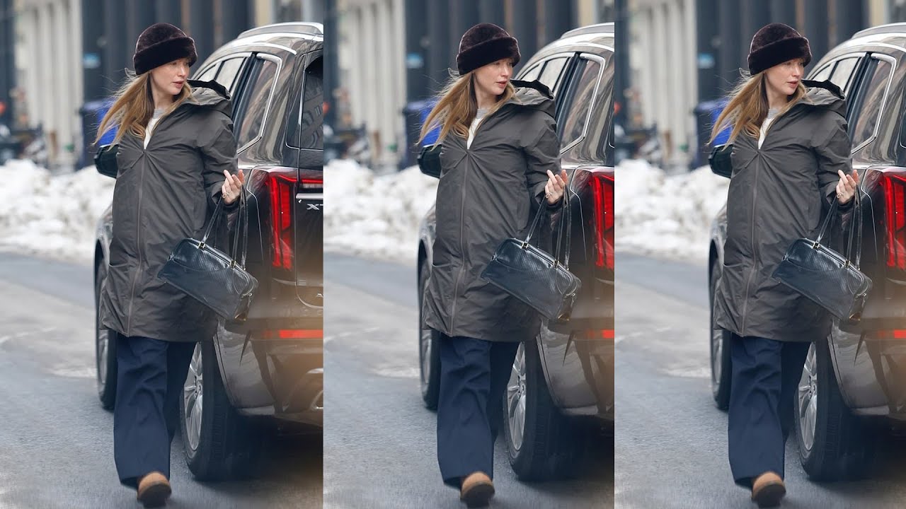Jennifer Lawrence braves the snow for sidewalk stroll with her baby son in New York City