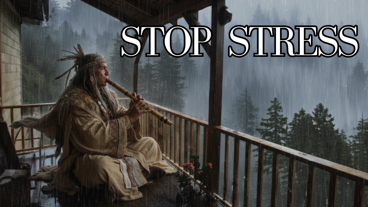 Stop Overthinking: Ancestral Flute & Rain Sounds for Deep Sleep  432 Hz 🌧️