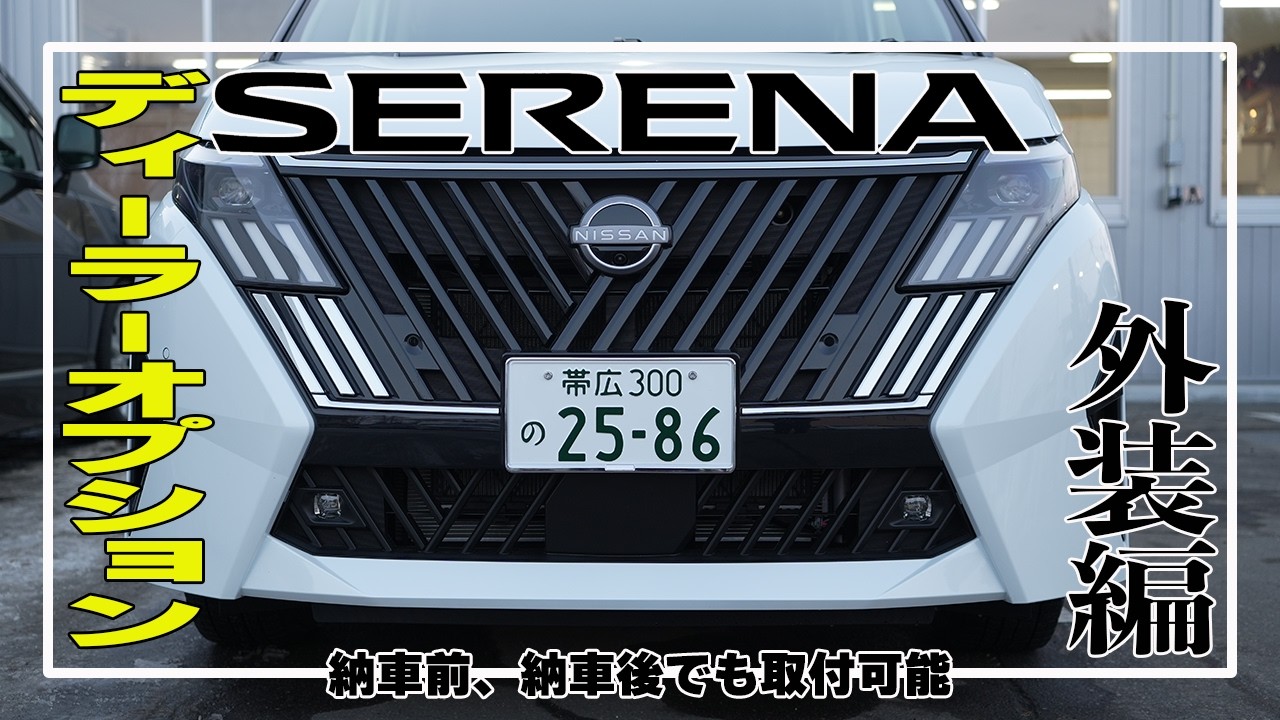 【日産セレナ】マイナーチェンジ外装オプションを紹介!!自分だけのミニバンをカスタム【帯広日産】
