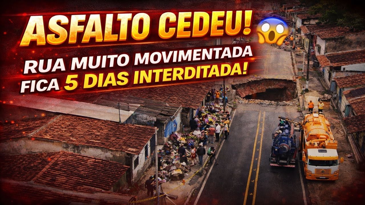 ASFALTO CEDEU EM RUA MOVIMENTADA DE MACEIÓ | OBRAS JÁ ESTÃO EM ANDAMENTO
