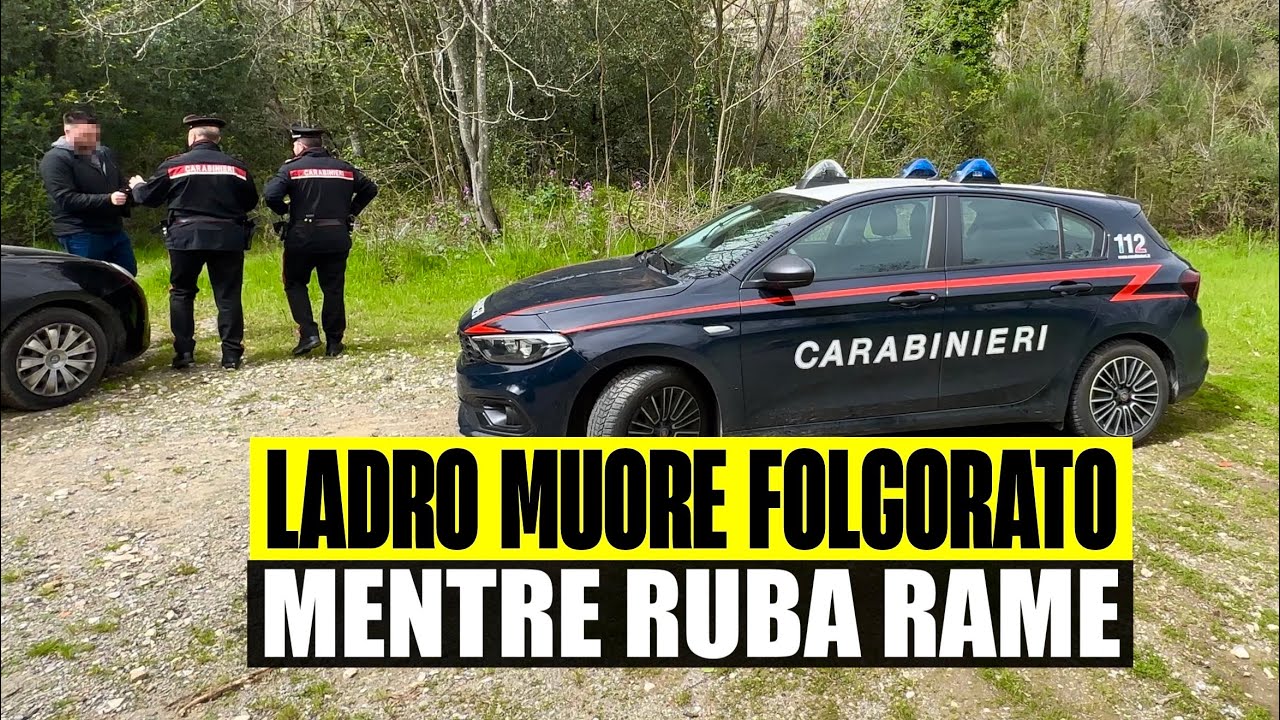 ULTIM'ORA LADRO MUORE FOLGORATO MENTRE RUBA RAME: IL CORPO ABBANDONATO DAI COMPLICI - POMEZIA