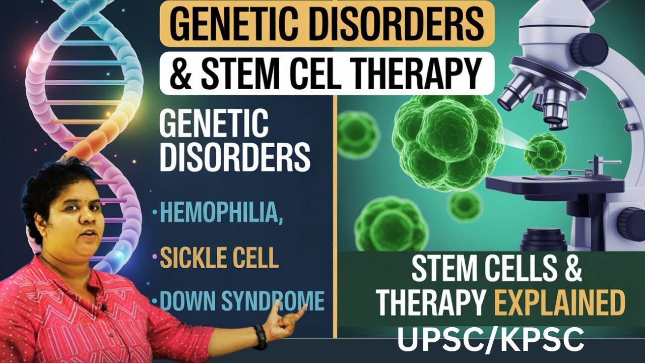 Genetic Disorders & Stem Cells Explained in Malayalam | Hemophilia, Sickle Cell, Down Syndrome | PSC