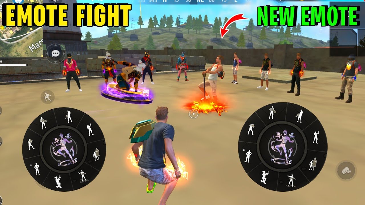 Free Fire Emote Fight On Factory Roof | New Emote Fight | Noob vs Pro | Garena Free Fire
