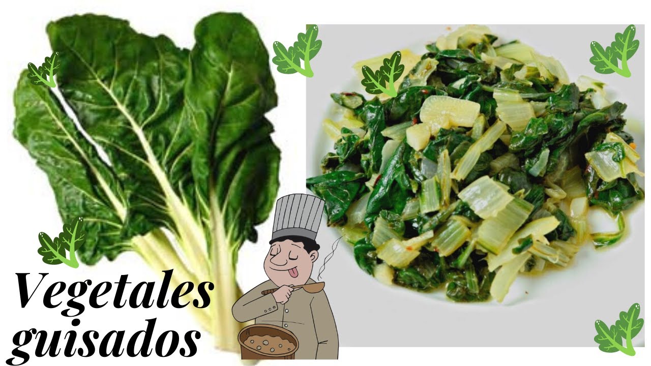Como hacer acelgas guisadas con pollo 😋 Recetas de cocina fácil y rápido 🥗
