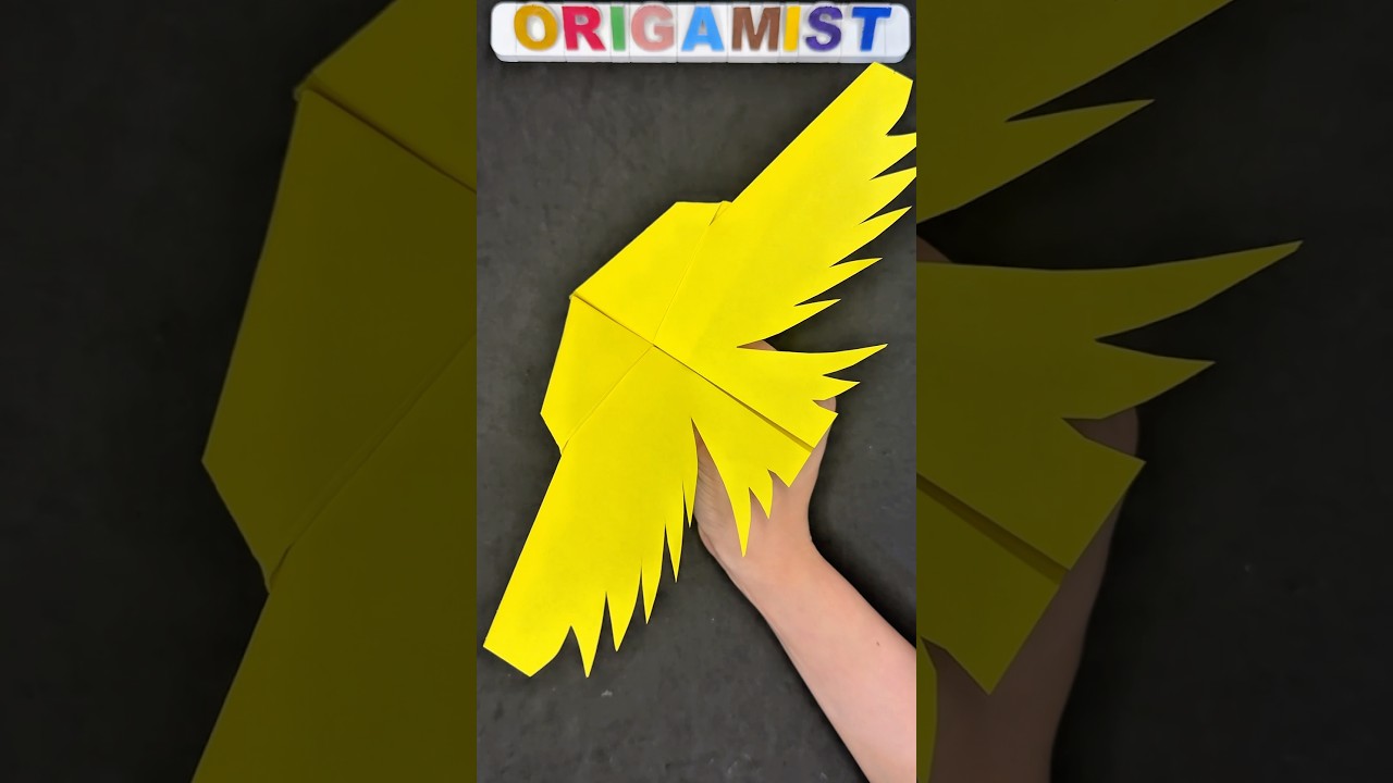 Epic Eagle Wing Paper Airplane 🦅 The Most Powerful DIY Jet That Flies Far!