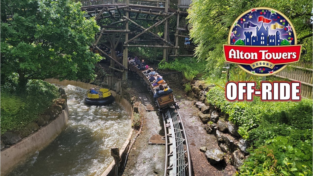 Alton Towers Off-Ride Footage (60FPS), United Kingdom Merlin Theme Park | Non-Copyright