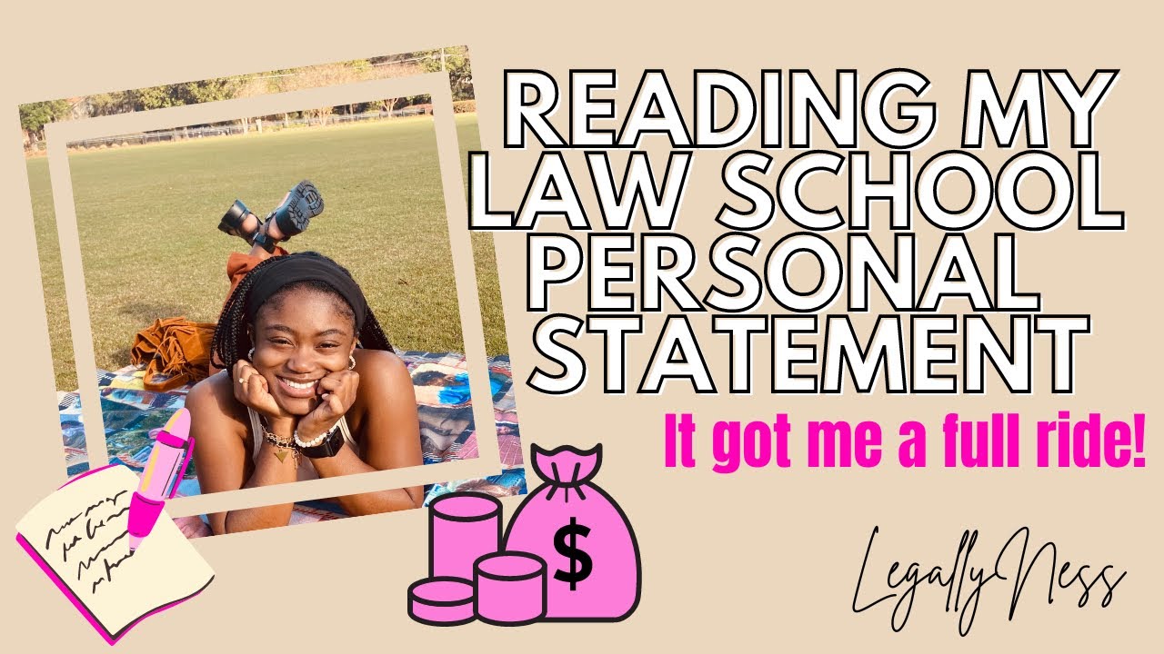 Reading my Law School Personal Statement | Accepted with Full Ride Scholarships