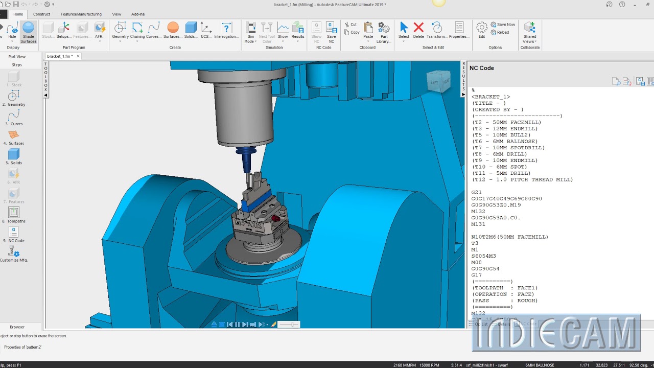 FeatureCAM - Matsuura - MX-330 - 5 Axis Vertical Machining Centre