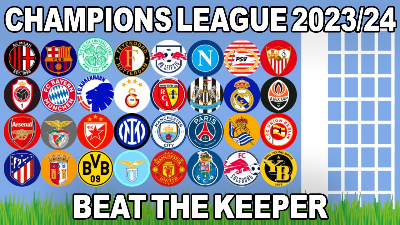 Beat The Keeper - Champions League 2023/24 - Algodoo Marble Race