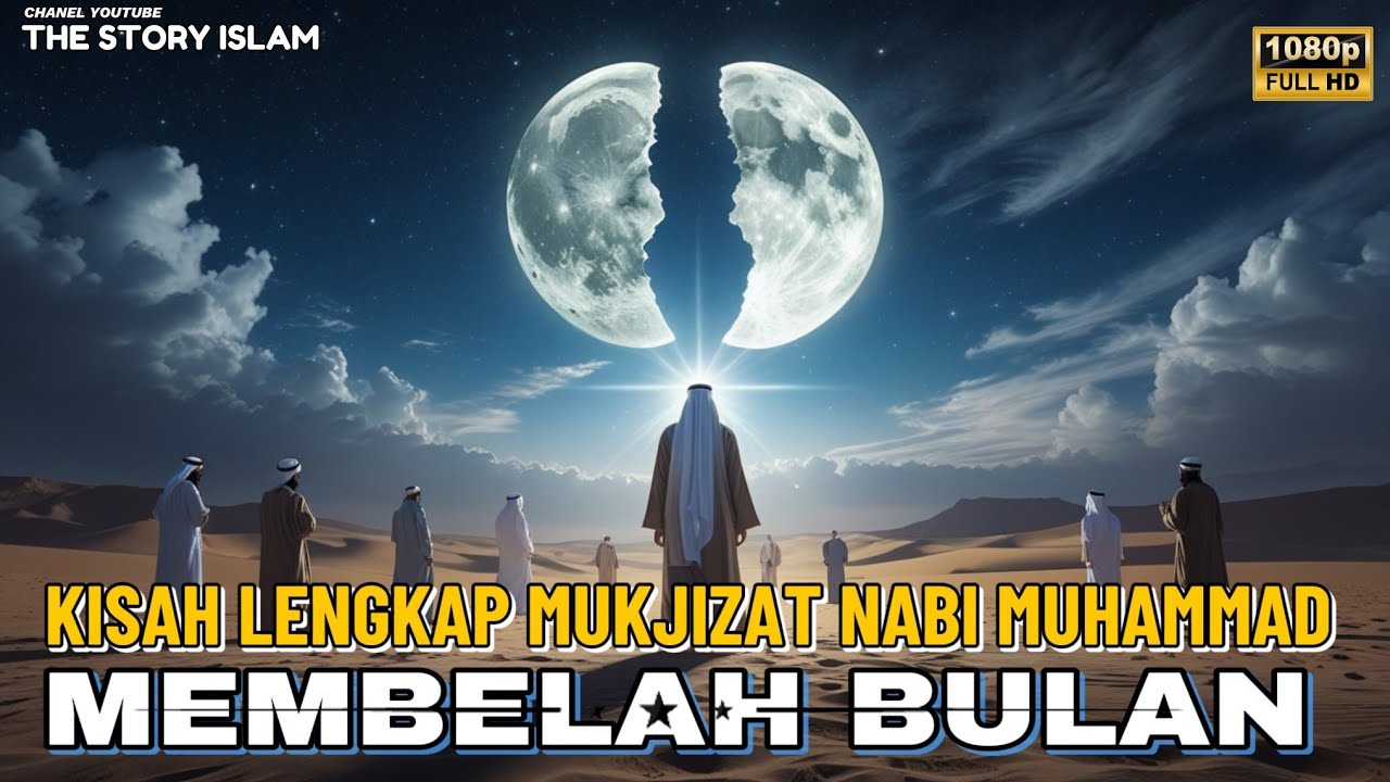 KISAH LENGKAP NABI MUHAMMAD SAW MEMBELAH BULAN PENUH HIKMAH‼️