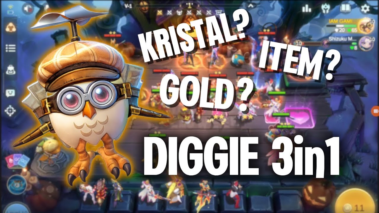 REVIEW DIGGIE REVAMP, OP BGT COMMENDER NYA, GASS PUSH RANK !!! MAGIC CHESS GO GO !