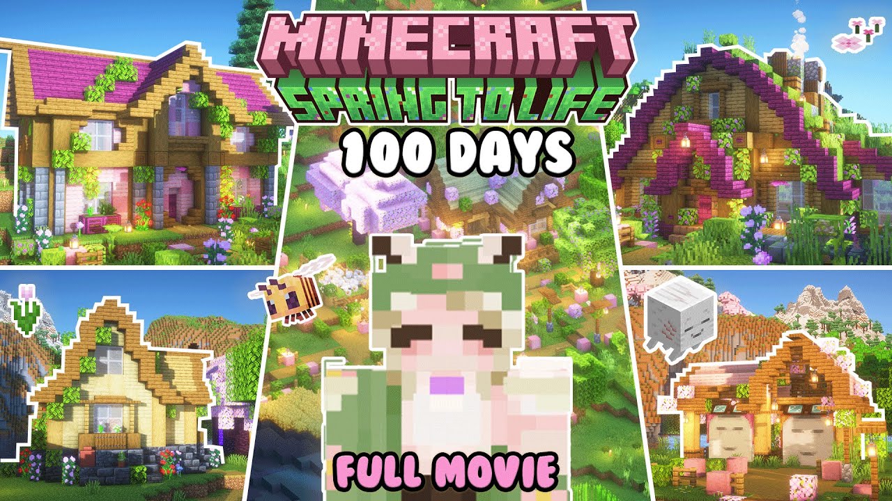I Survived 100 Days Building the Ultimate Cozy Base in my Forever World! 🎀 FULL MOVIE
