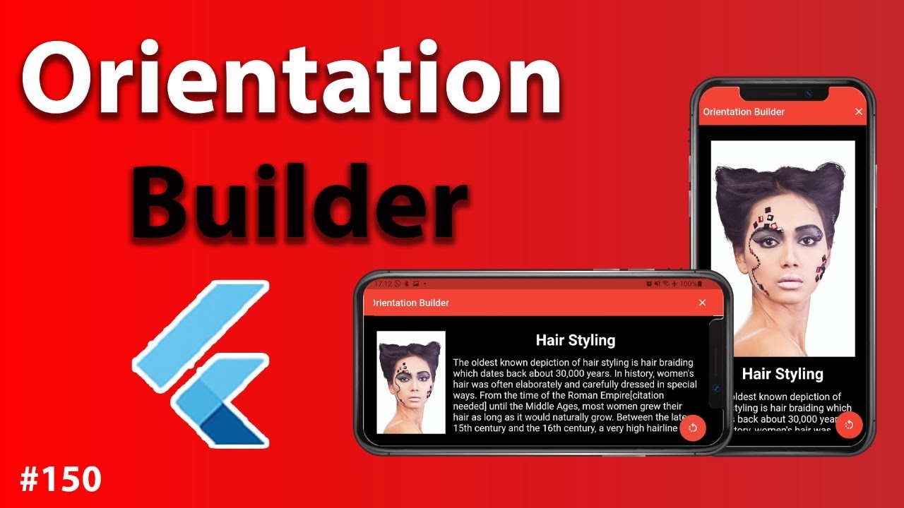 Flutter Tutorial - Orientation Builder - Portrait & Landscape