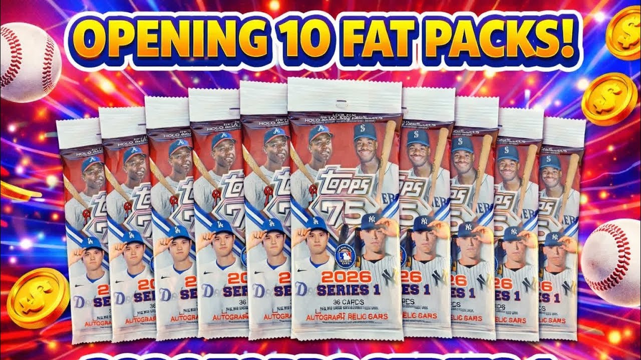 Я открыл 10 больших упаковок карточек Topps Series 1 2026 года… Результаты были ШОКИРУЮЩИМИ!