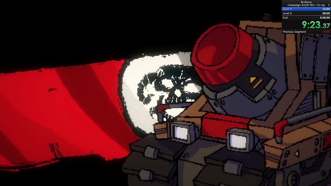 Broforce coop hard campaign speedrun NG+ any% - 4 player