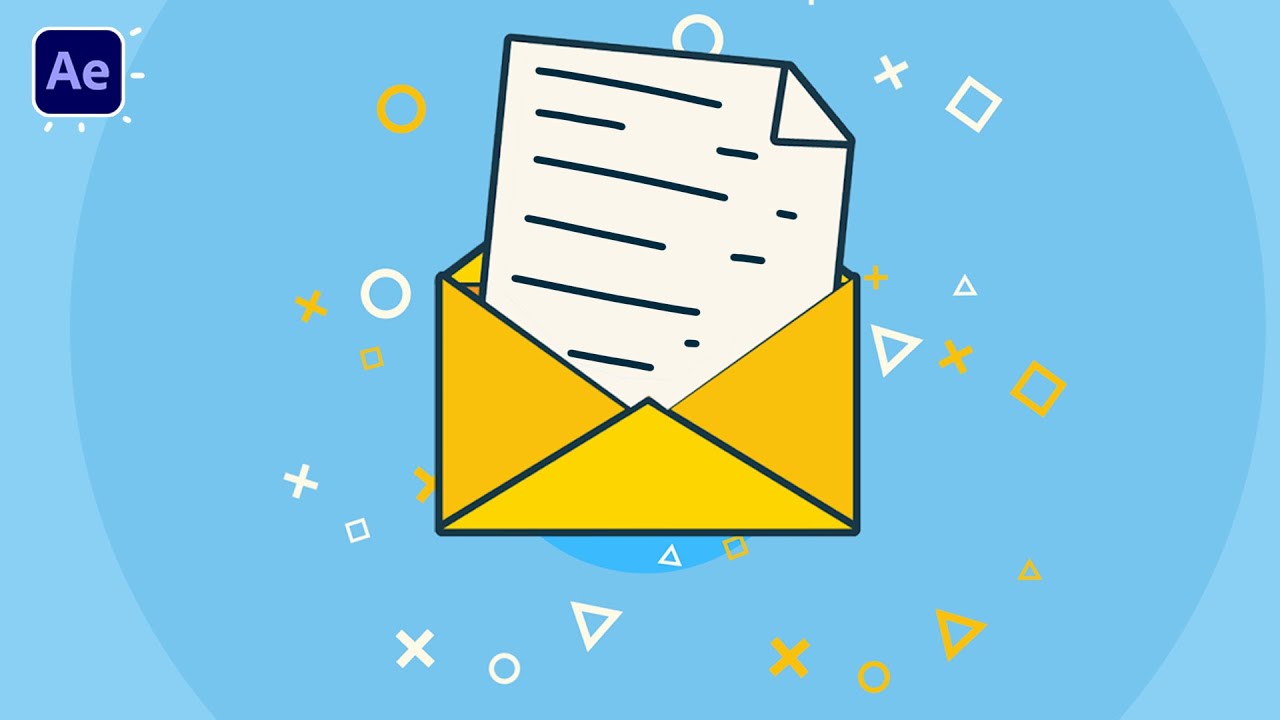 Motion Graphics Mail Animation in After Effects Tutorials