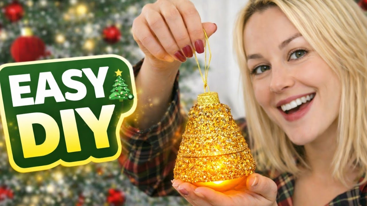 DIY Glowing Christmas Bell Ornament | Simple Holiday Craft