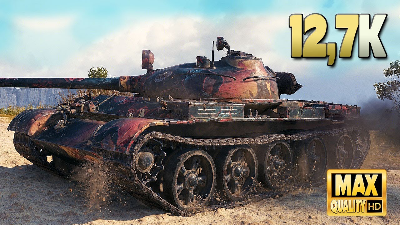 T-62A: почти 13 тыс. урона на карте Steppes - World of Tanks
