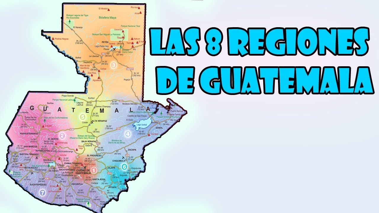 &iquest;Sab&eacute;s cu&aacute;les son las regiones de Guatemala?