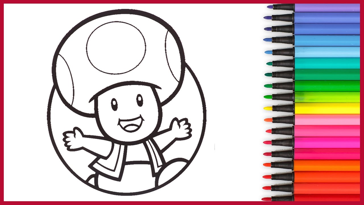 Super Mario Bros Coloriage de Toad