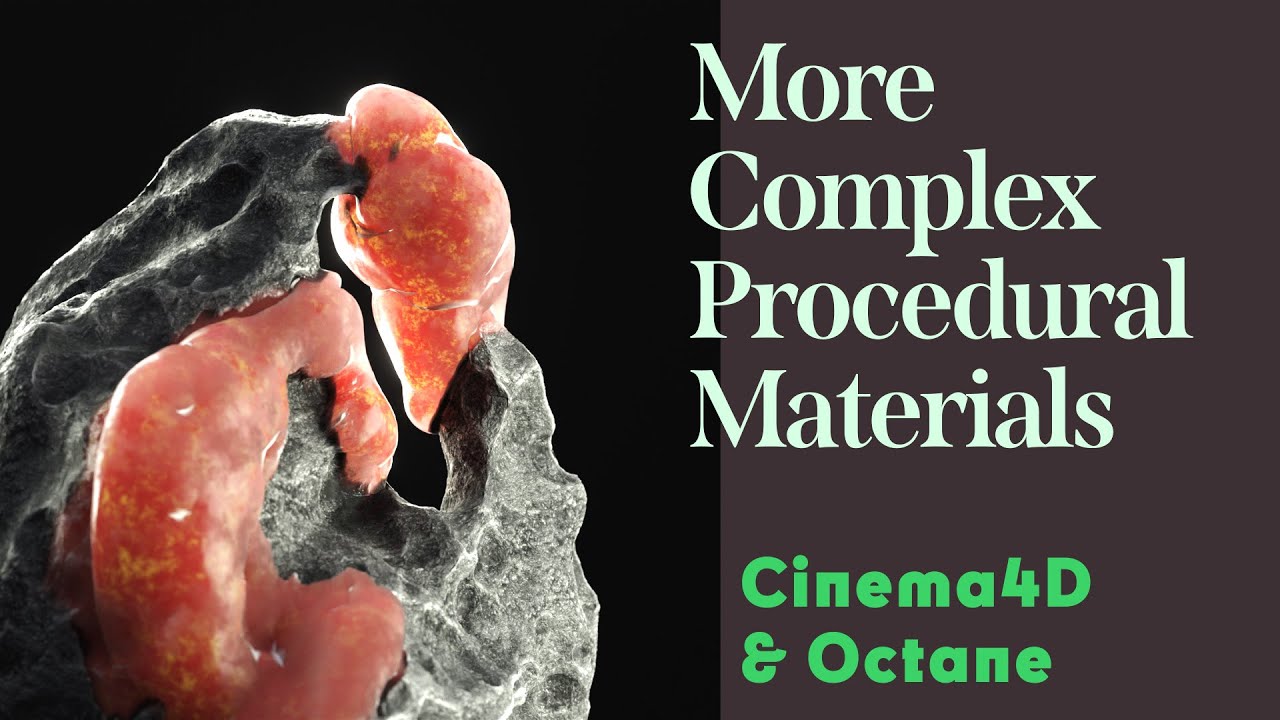 Cinema 4D Tutorial - MORE Procedural Alien Rocks (Octane)