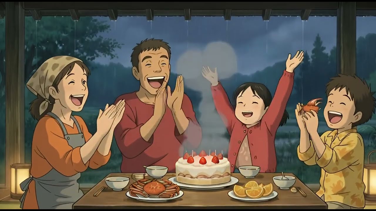 Rainy Day Ghibli ASMR Cozy Time with Family