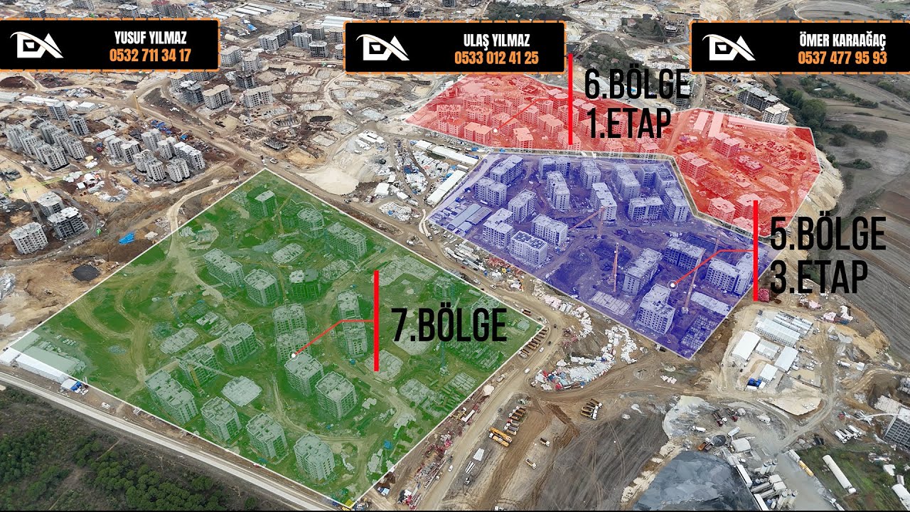 TOKİ ARNAVUTKÖY SAZLIBOSNA YENİŞEHİR  5-6-7-8 BÖLGELERİ VE ETAPLARI İNŞAAT DURUMU.