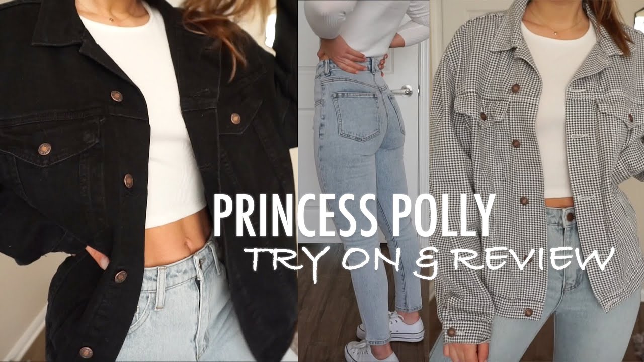PRINCESS POLLY TRY ON HAUL | Staple Winter Jackets & Jeans