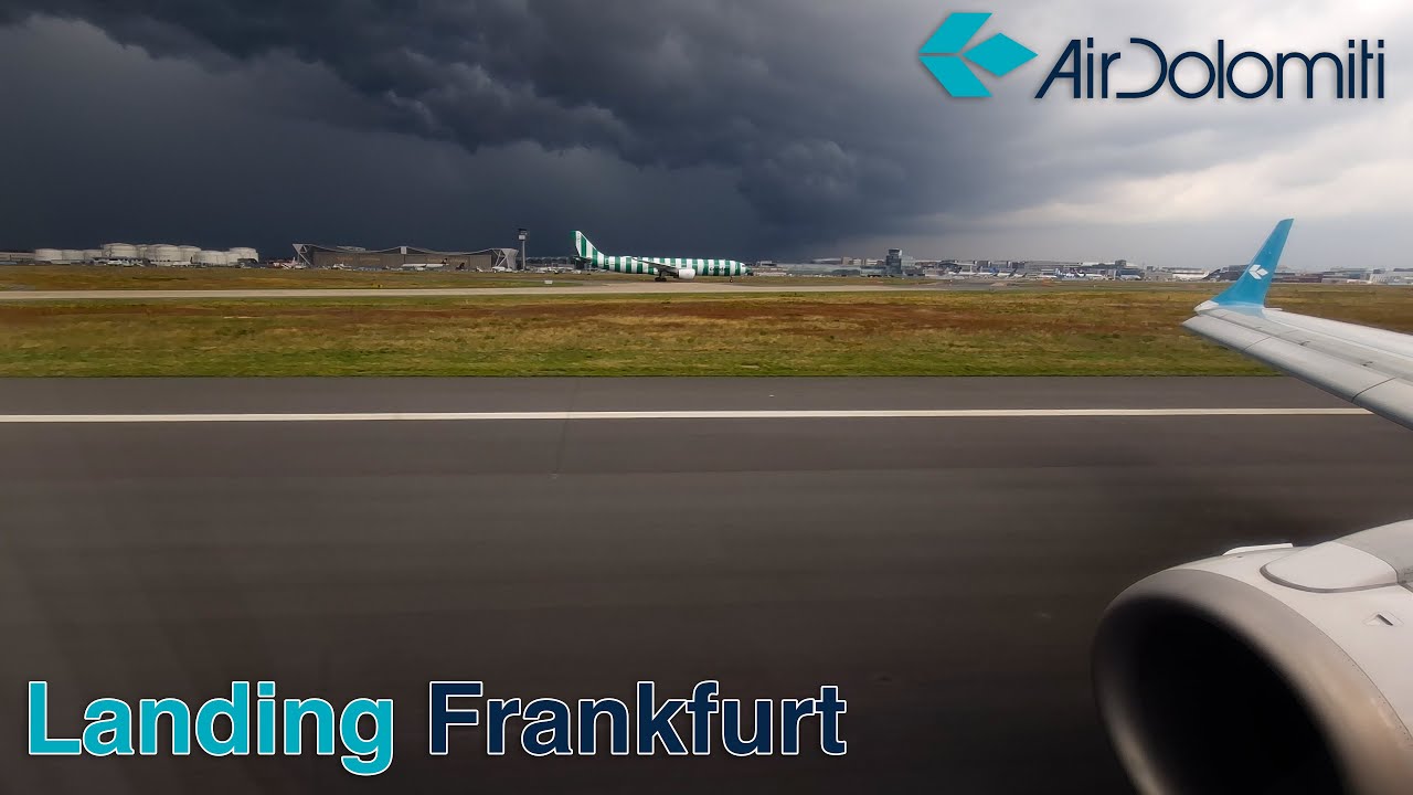[4K] Air Dolomiti Embraer E190 ✈ Landing Frankfurt | MASSIVE Thunderstorm ⚡️⚡️⚡️