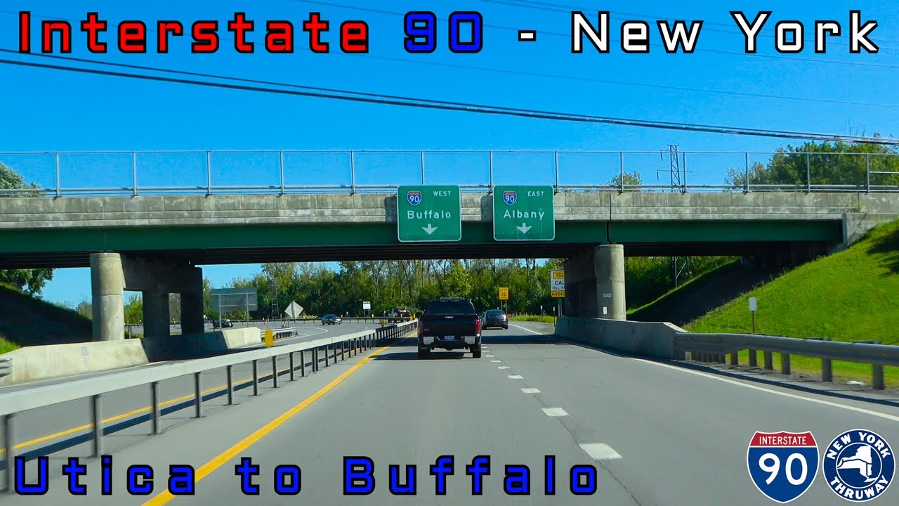 Interstate 90 WB - The New York State Thruway - Utica to Buffalo