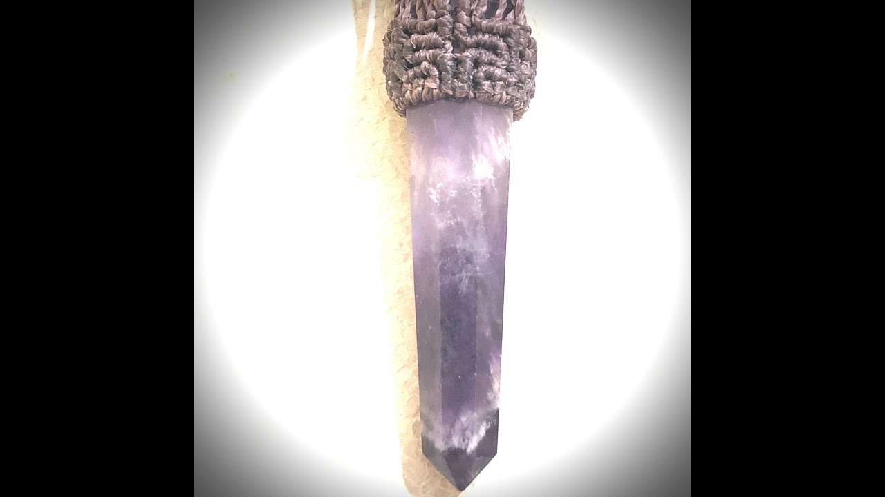 Engaste de Macramé con Cristal 1