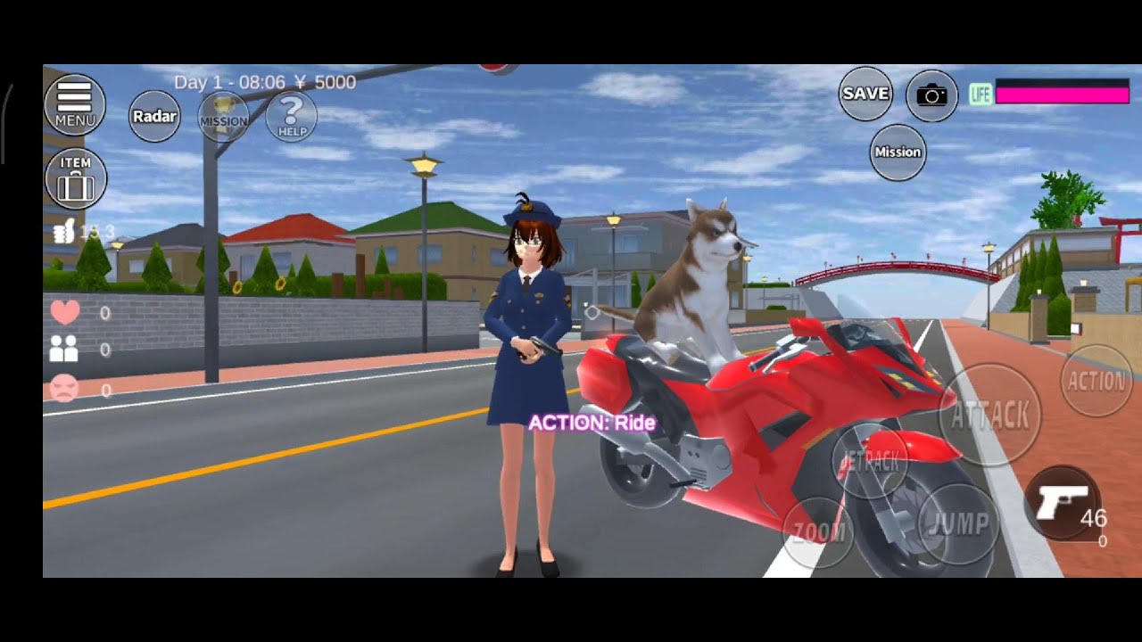 Police Duty Gone Chaotic || Sakura School Simulator #shorts #shortvideo #sakura